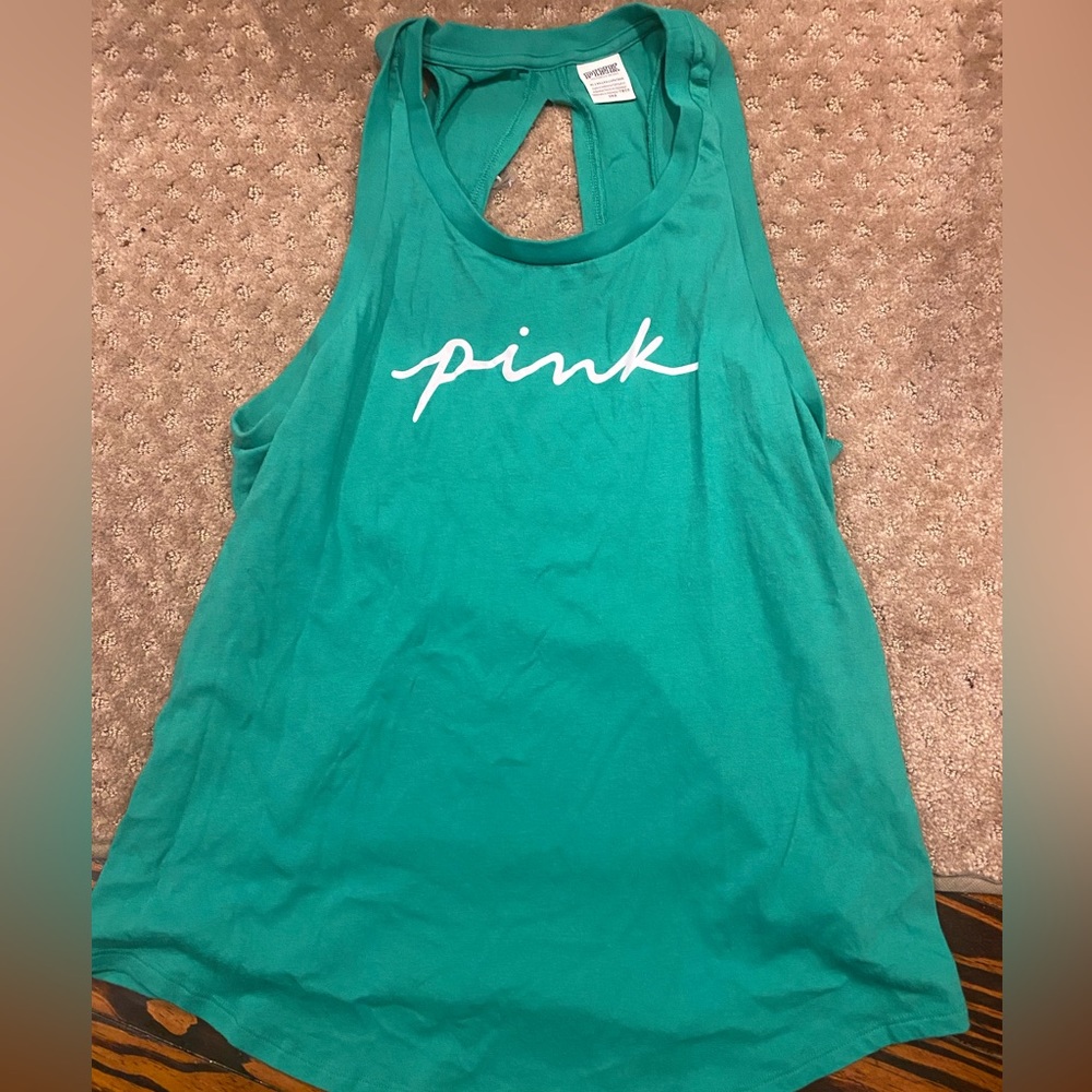 PINK keyhole back tank top size XL